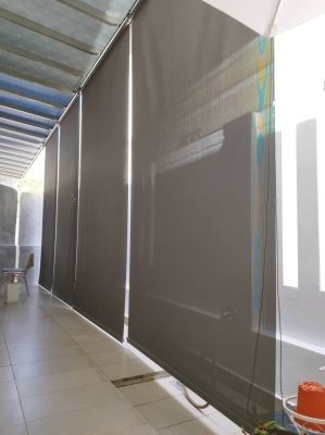 Supply & Install Outdoor Roller Blinds @Dr's House Alam Impian