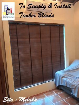 Supply & Install TImber Blinds @Melaka