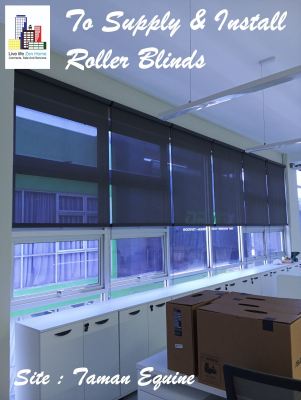 Supply & Install Roller Blinds & Frosted TInted @NCL Office Taman Equine