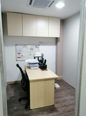 Supply & Install Roller Blinds, Wallpaper & Workstation @SB Office Sungai Buloh
