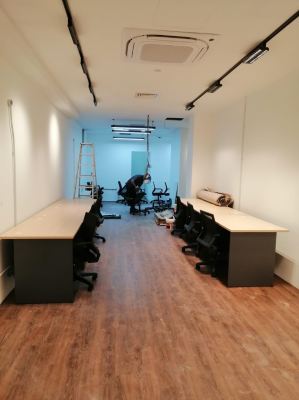 Supply & Install Roller Blinds, Wallpaper & Workstation @SB Office Sungai Buloh
