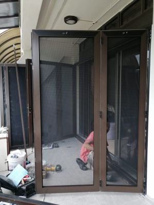 Supply & Install High-Performance Casement Door w/ Stainless Steel Black Net @Awana Genting Highland