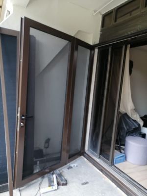 Supply & Install High-Performance Casement Door w/ Stainless Steel Black Net @Awana Genting Highland