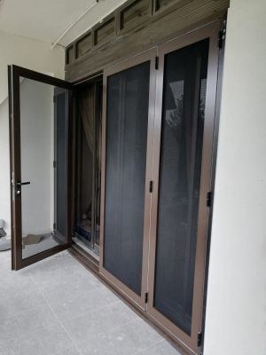 Supply & Install High-Performance Casement Door w/ Stainless Steel Black Net @Awana Genting Highland