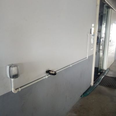 Install waterproof power point for charging car at building TREC car park