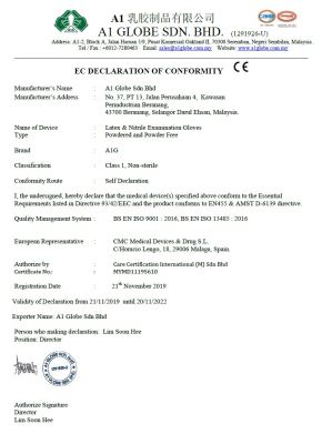 EC Declaration of Comformity
