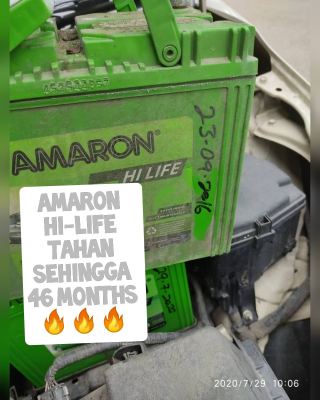 AMARON HI LIFE BATTERY # TAHAN SEHINGGA 46 MONTHS# TOYOTA VIOS # 