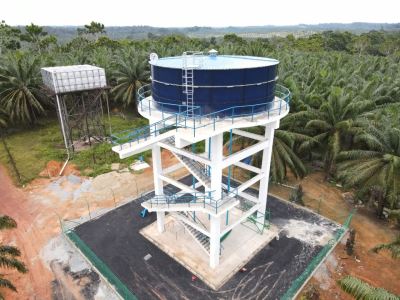 Elevated Water Tank in Bera, Pahang Malaysia