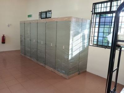 Heavy Duty Double Decker Bed, HRF Foam Mattress & Steel Locker for Kem Askar Wataniah Malaysia
