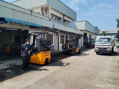 Toyota Diesel Forklift Rental at Lembaga Getah @ Sungai Buloh, Selangor, Malaysia (C264)