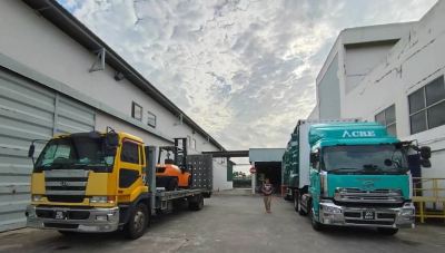 Toyota Diesel Forklift Rental at Sungai Way Free Trade Industrial Zone @ Petaling Jaya, Selangor, Malaysia. (C762)