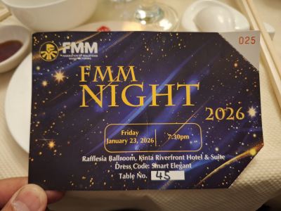 'FMM Night 2026'

Federation of Malaysian Manufacturing (FMM) Perak Branch - Friday, 23 January, 2026 Rafflesia Ballroom, Kinta Riverfront Hotel & Suites, Ipoh, Perak