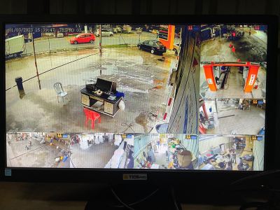 IP HD CCTV KL Taman Ehsan UHD 5MP High Resolution Wired Camera POE System Installation For Bhp Petrol Station Done