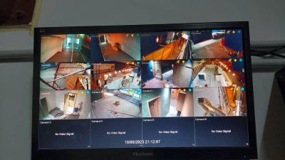 CCTV KL Malaysia Taman Maluri Cheras Lavile Condo Analog HD 5MP 16channel HD Record 12 HD Fixed Lens Night Vision Camera Server Rack LED Monitor Done Installation For Sushi Mastro Cheras