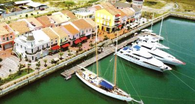 Superyacht berths in Telaga Harbour in Langkawi