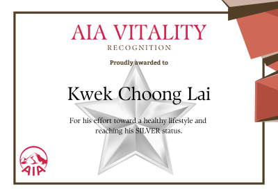 Kwek Choong Lai Silver AIA Vitality