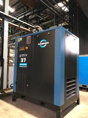 The Air Compressor PMV 37 (50hp) with a variable speed drive is a suitable choice for production environments with both high and low usage.