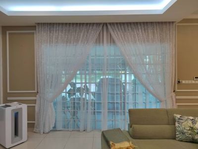 Double Layer Sheer French Pleat - Sime Darby Vip Bungalow; Klang; Selangor
