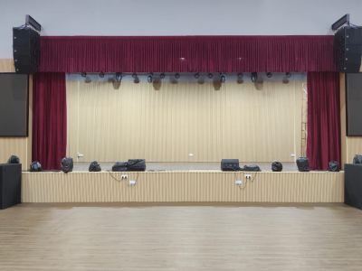 Custom made Stage Curtain installation at Event hall/ School hall; Pemasangan Langsir Pentas untuk dewan; Kawasan 13, 42000 Port Klang, Selangor