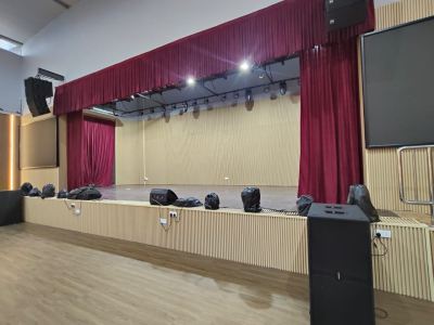 Custom made Stage Curtain installation at Event hall/ School hall; Pemasangan Langsir Pentas untuk dewan; Kawasan 13, 42000 Port Klang, Selangor