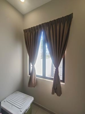 Custom made Blackout Curtain and lace Curtain with french pleat design; Jalan DS 1/2,Danau Simfoni,Bandar Gamuda Gardens 48050 Rawang