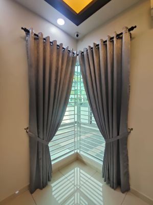 Custom made Single layer Blackout Curtain with Eyelet design; Lorong Laksamana 27D, Taman Sentosa, 41000 Klang, Selangor