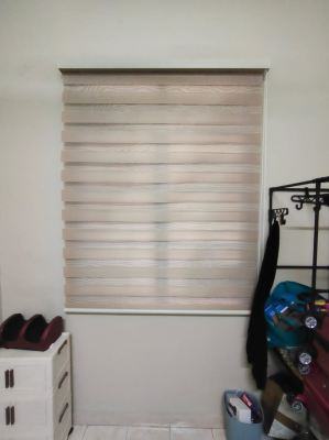 Blackout Curtain and Lace Curtain with eyelet design; Zebra Blind installation: Jalan Desiran Malawati 1/8, Taman Desiran Malawati, 45000 Kuala Selangor, Selangor