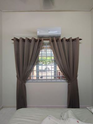 Blackout Curtain and Lace Curtain with eyelet design; Zebra Blind installation: Jalan Desiran Malawati 1/8, Taman Desiran Malawati, 45000 Kuala Selangor, Selangor