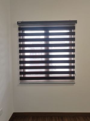 Blackout Curtain with eyelet design and Zebra Blind installation: Klang, Nilai, Kuala Selangor