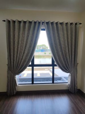 Blackout Curtain with eyelet design and Zebra Blind installation: Klang, Nilai, Kuala Selangor