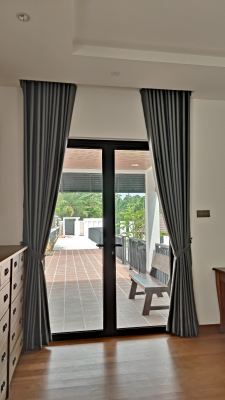 S-Fold Curtain Design, Bungalow Bedroom 
