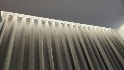 S-Fold Curtain Design, Bungalow Bedroom 