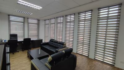 Zebra Blind For Factory Office Windows/ Dim Out Material/ Boss Room/ Meeting Room 
