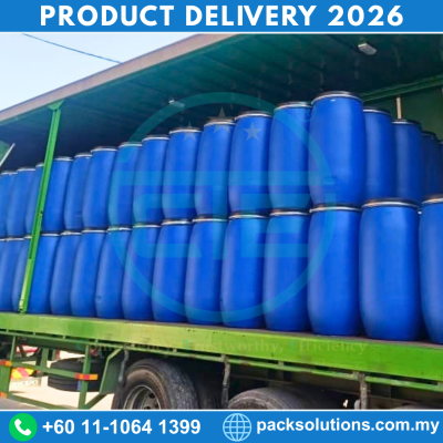 New Open Top Plastic Blue Drum Pasir Gudang