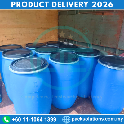 New Open Top Plastic Blue Drum Bangi