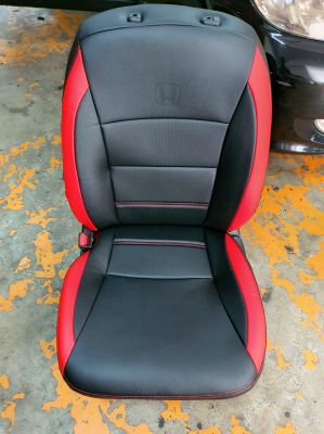 Honda Civic Hitam Merah Kereta Leather Seat Cushion Permasangan from Puchong