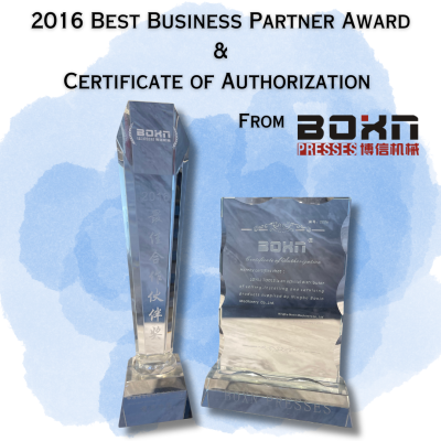 Award & Certificate from Ningbo BOXIN