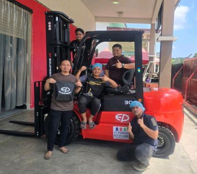 New Diesel EP Forklift delivery to Halal Hub Merlimau Melaka, Cost saving forklift, Melaka Forklift Supplier