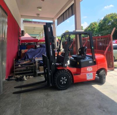 New Diesel EP Forklift delivery to Halal Hub Merlimau Melaka, Cost saving forklift, Melaka Forklift Supplier