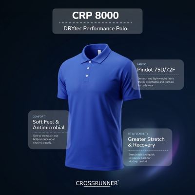 The DRYtec Performance Polo CRP 8000 is made for everyday