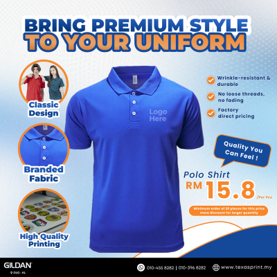 Custom uniform polo shirt printing Malaysia