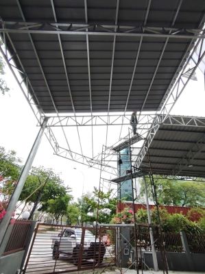 UNIVERSAL TRAVELLER FACTORY EXTENSION METAL DECK AWNING ( FRONTAGE PARKING )