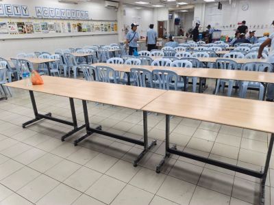 Supply & Installation of HPL Top Canteen Tables and PP Canteen Chairs at Bandar Bukit Beruntung, Rawang, Selangor