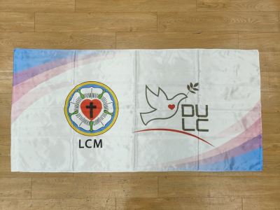Print Satin Flag Fabric For Church At PJ, Selangor | Premium 110 GSM | Church Flag |  Flag Printing | Worship Decor | Custom Christian Flag | Church Design