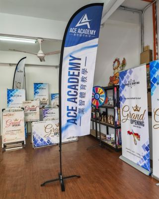 Print Wind Flag for Sports Training Center At Klang Valley, Selangor | Blade Flag | Feather Flag | Outdoor Display | Flying Banner | Custom Flag Printing