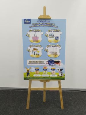 Print Wooden Easel Stand For Event Promotion At Negeri Sembilan | Event Display | Poster Stand | Grand Opening Setup | Promotion board