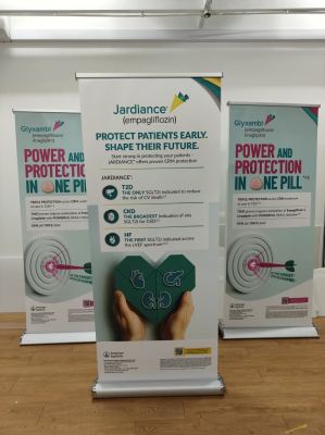 Print 2 Sided Luxury Roll Up Bunting For Information Display At Kajang, Selangor | Medical Conference | Healthcare Marketing | Banner Stand | Product Launch | Exhibition Booth