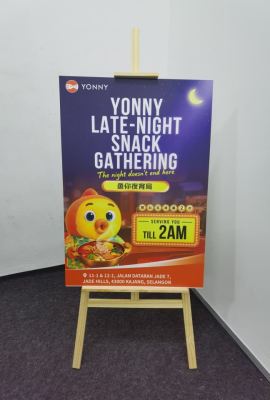 Print Wooden Easel Stand For Restaurant At Bukit jalil, KL | Promotion Dispay | Information Stand | Food Marketing |  Poster Stand | Retail Dispay | Point Of Sale Display