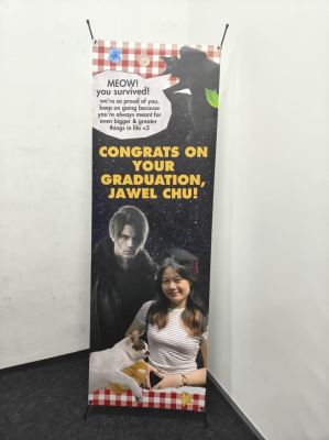 Print X Stand Banner For Graduation At Setapak, KL | CustomBanner | PartyBackdrop | Graduation Setup | JoyfulMoments | Celebrate