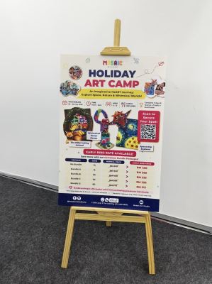 Print Foam Board For Art School At PJ,Selangor | Display Board | Event Signage | Tuition Centres | Holiday Camps | Exhibition | School Promotion Board
